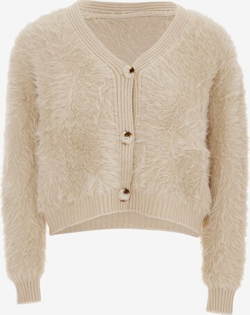 Cardigan swirly en beige : devant