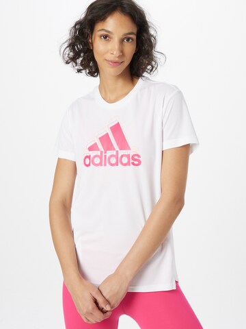 ADIDAS PERFORMANCE Performance shirt '3-Stripes Brand Love' in White: front
