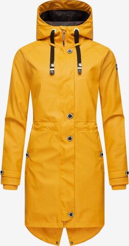 NAVAHOO Raincoat 'Rainy Flower' in Yellow: front