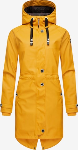 NAVAHOO Raincoat 'Rainy Flower' in Yellow: front