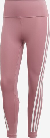 ADIDAS SPORTSWEAR Skinny Sportbroek 'Optime Train Icons' in Roze: voorkant