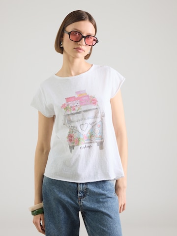 Hailys - Camisa 'Sv44enja' em branco: frente