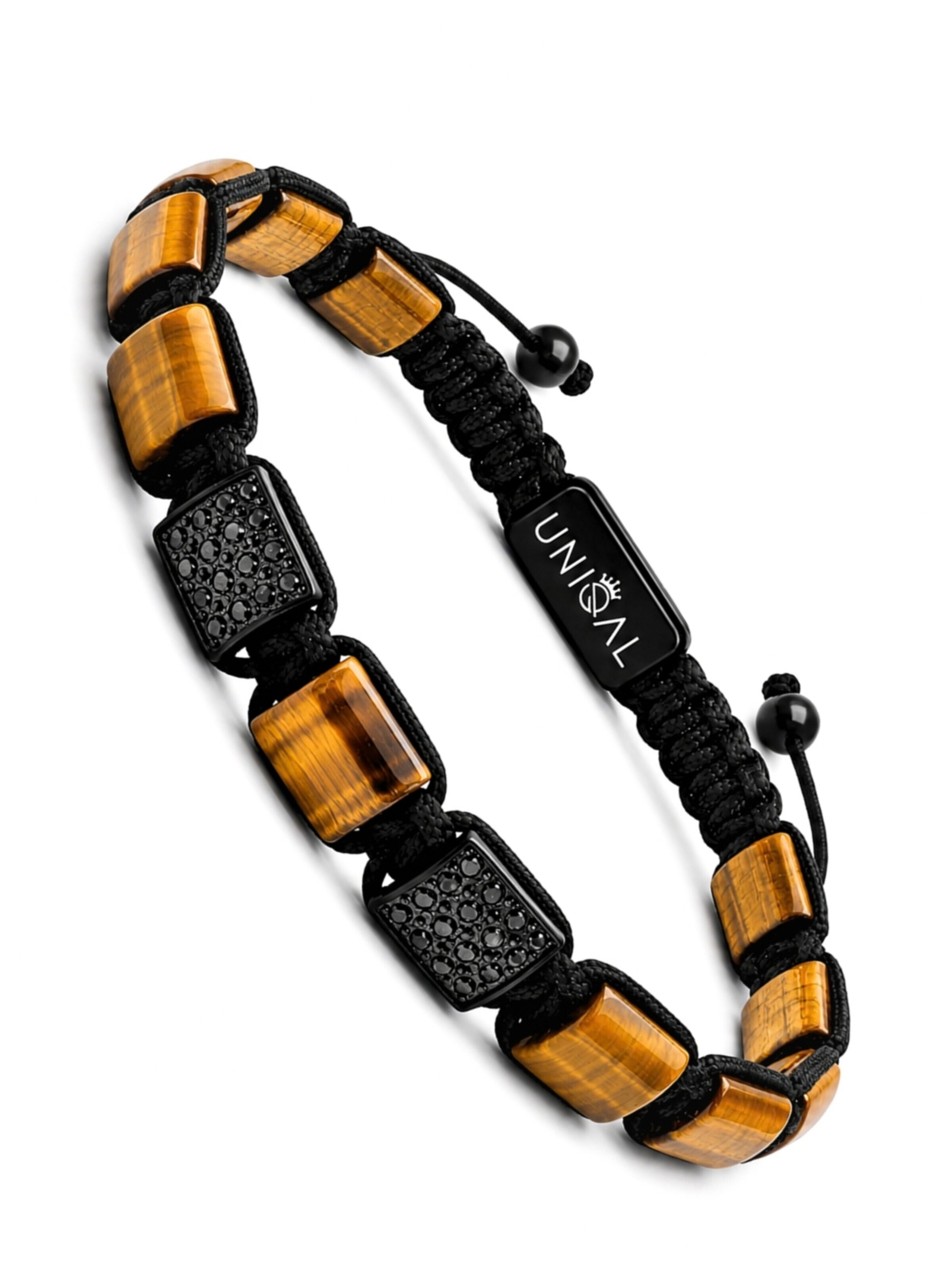 UNIQAL Bracelet 'YELLOW TIGER EYE' in Mixed colors: front