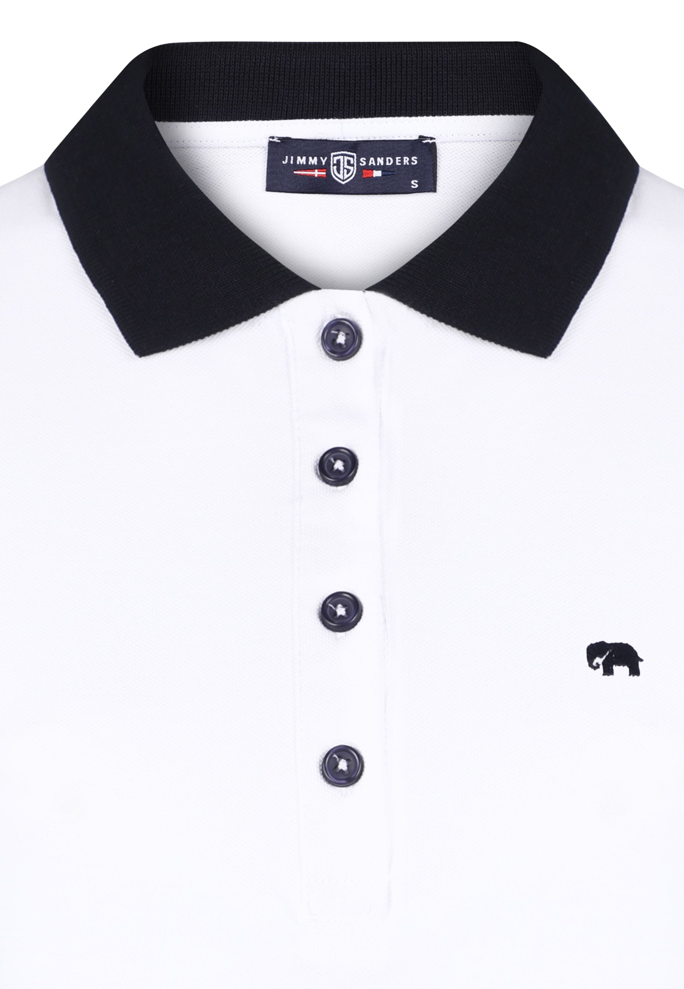 Jimmy Sanders Polo Shirt Kurz Arm in Weiß