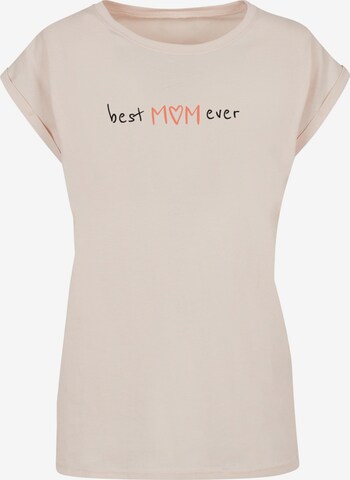 T-shirt 'Mothers Day - Best mom ever' Merchcode en beige : devant