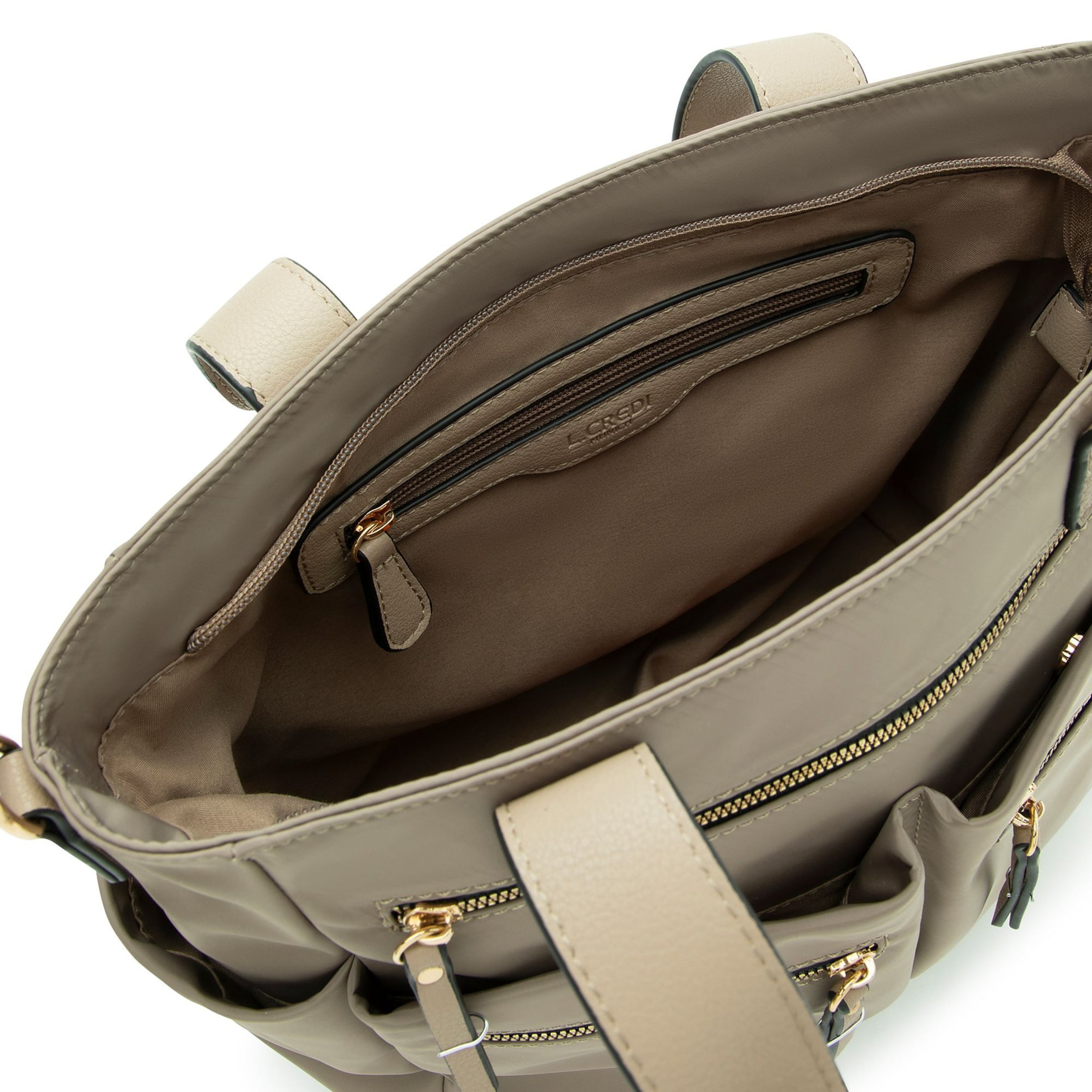 Sac bandoulière 'Odeta' L.CREDI en beige