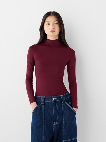 Shirtbody Bershka en rouge : devant