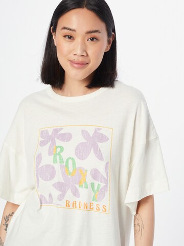 ROXY - Camiseta talla grande 'SWEET FLOWERS' en blanco