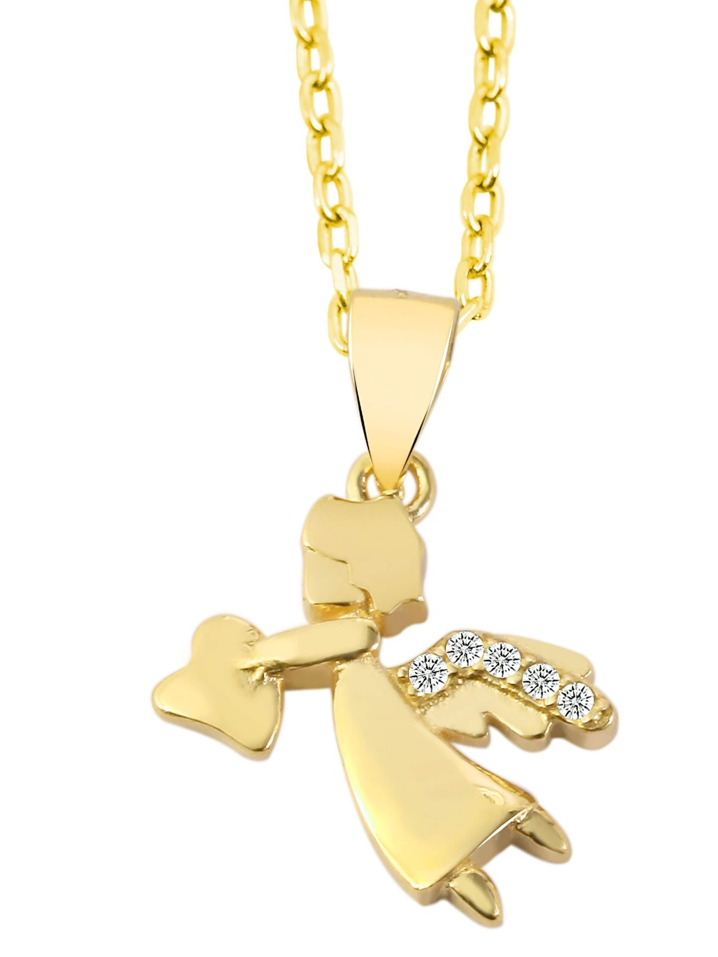 Akzent Anhänger '"Duska" aus 925 Sterlingsilber, rhodiniert, langlebig'‌‌‌‌‌‌ in Gold
