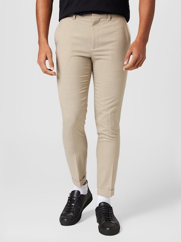 Skinny Pantalon chino BURTON MENSWEAR LONDON en beige : devant