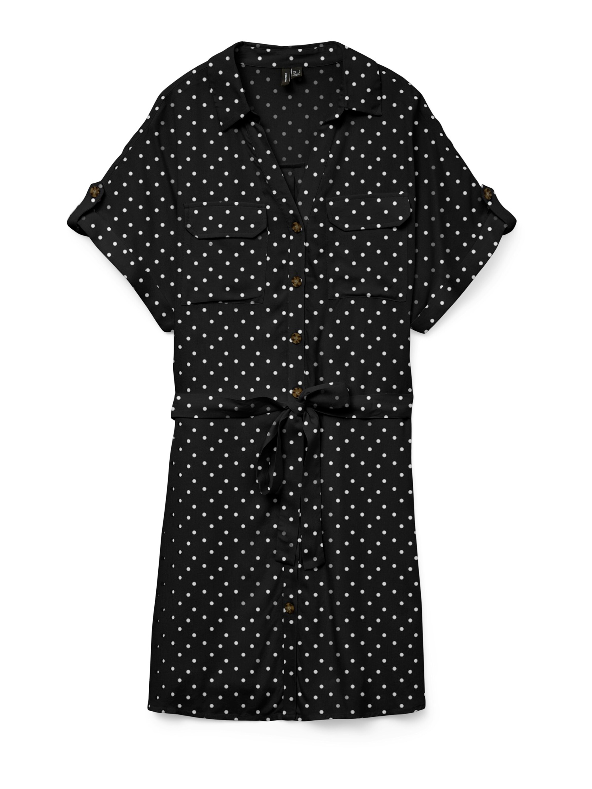 Robe-chemise 'VMBUMPY' VERO MODA en noir : devant