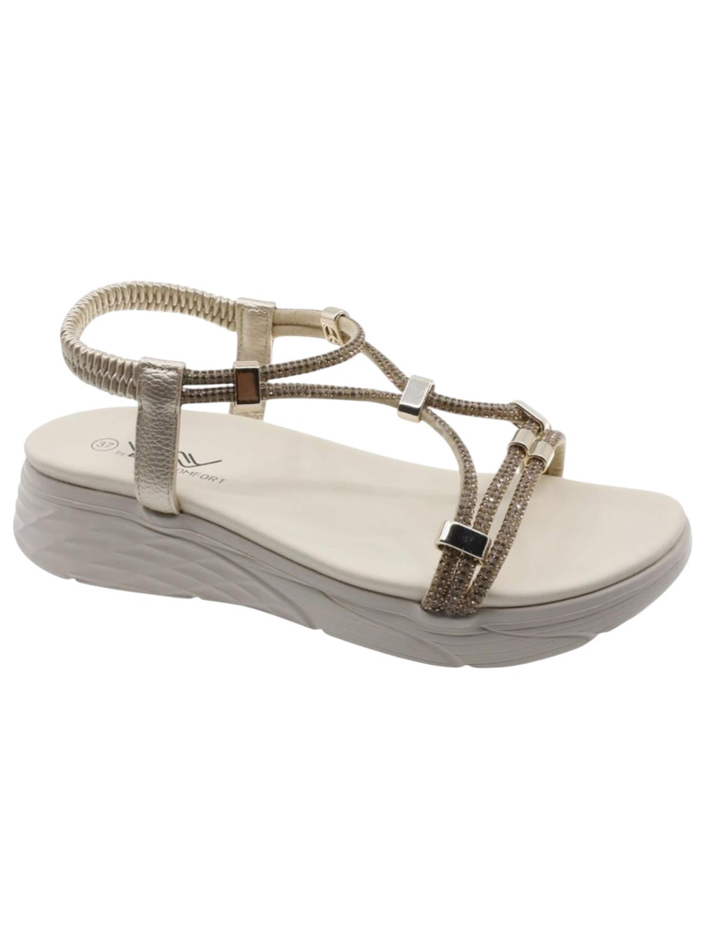 Sandalo 'Casual Sandal' di Beppi in oro: frontale