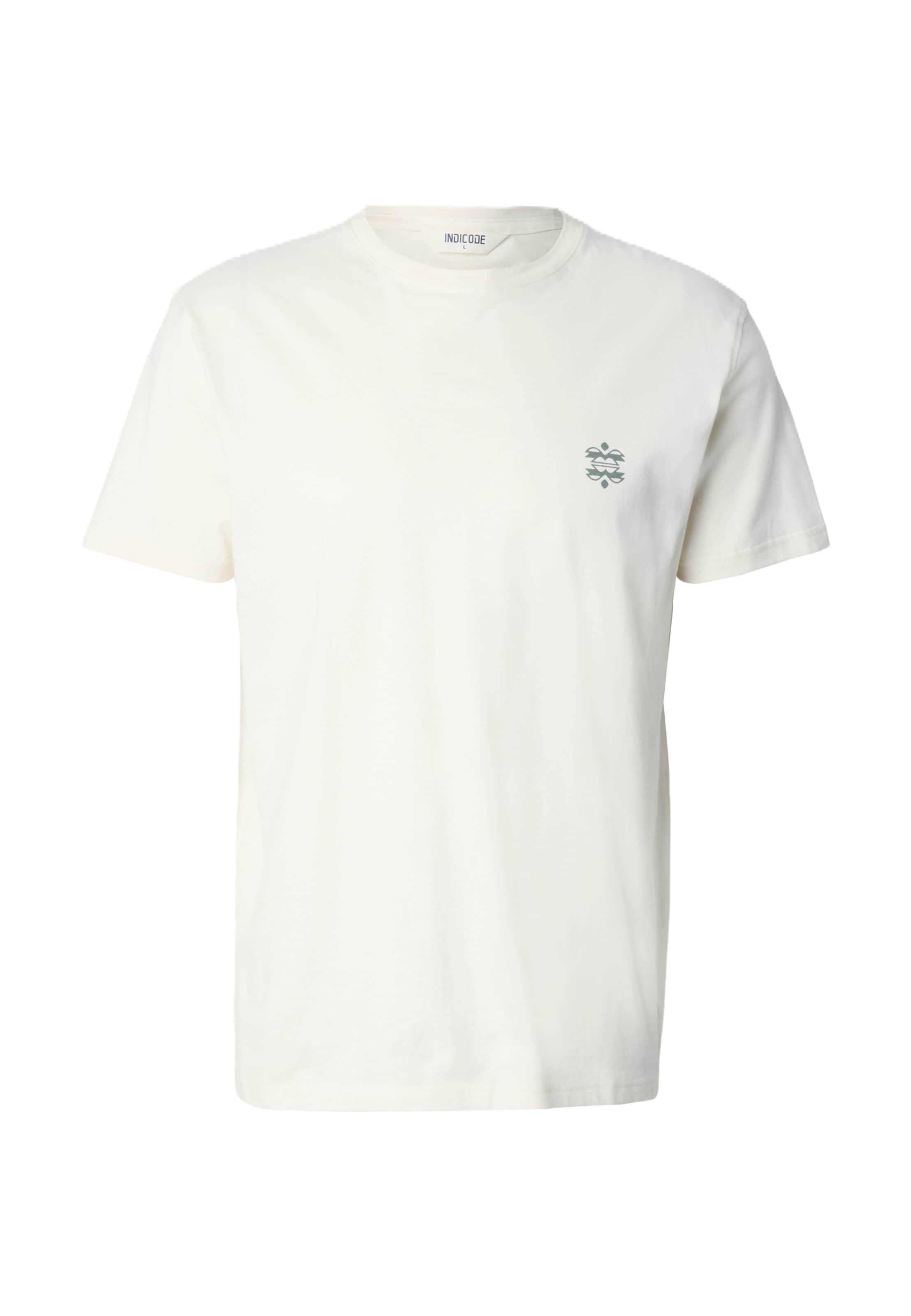 INDICODE JEANS T-Shirt 'Native' en écru / vert, Vue avec produit