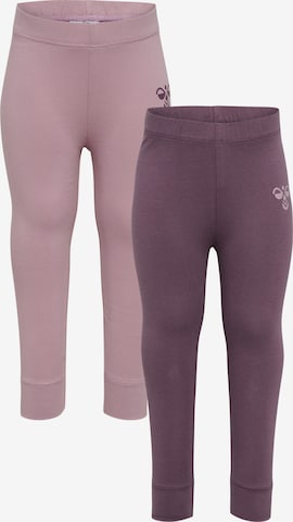 Hummel Slimfit Leggings in Lila: Vorderseite