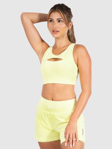 Smilodox Bustier Sport bh 'Fastlane' in Geel