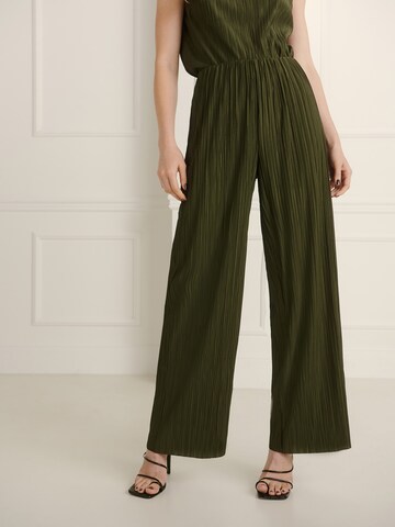 Guido Maria Kretschmer Women Wide leg Broek 'Milly' in Groen: voorkant