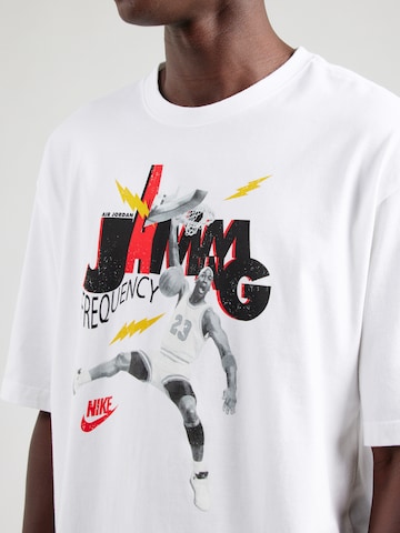 Tricou 'BRAND JAM 85' de la Jordan pe alb