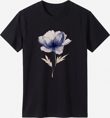 T-shirt 'Women's Short Sleeve Shirt Summer Tops' LapaPlus en noir : devant