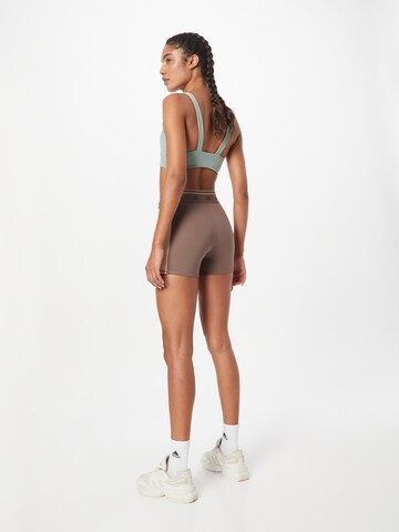 ADIDAS PERFORMANCE Skinny Spodnie sportowe 'Techfit Colorblock' w kolorze brązowy