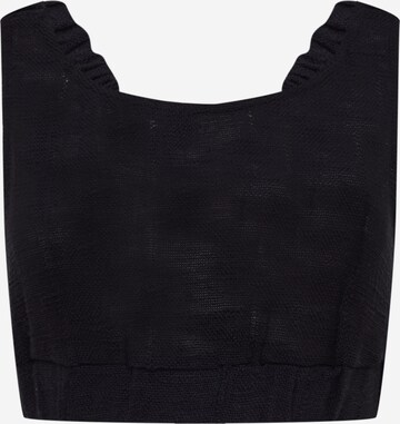 Cotton On Curve Knitted Top in Black: front