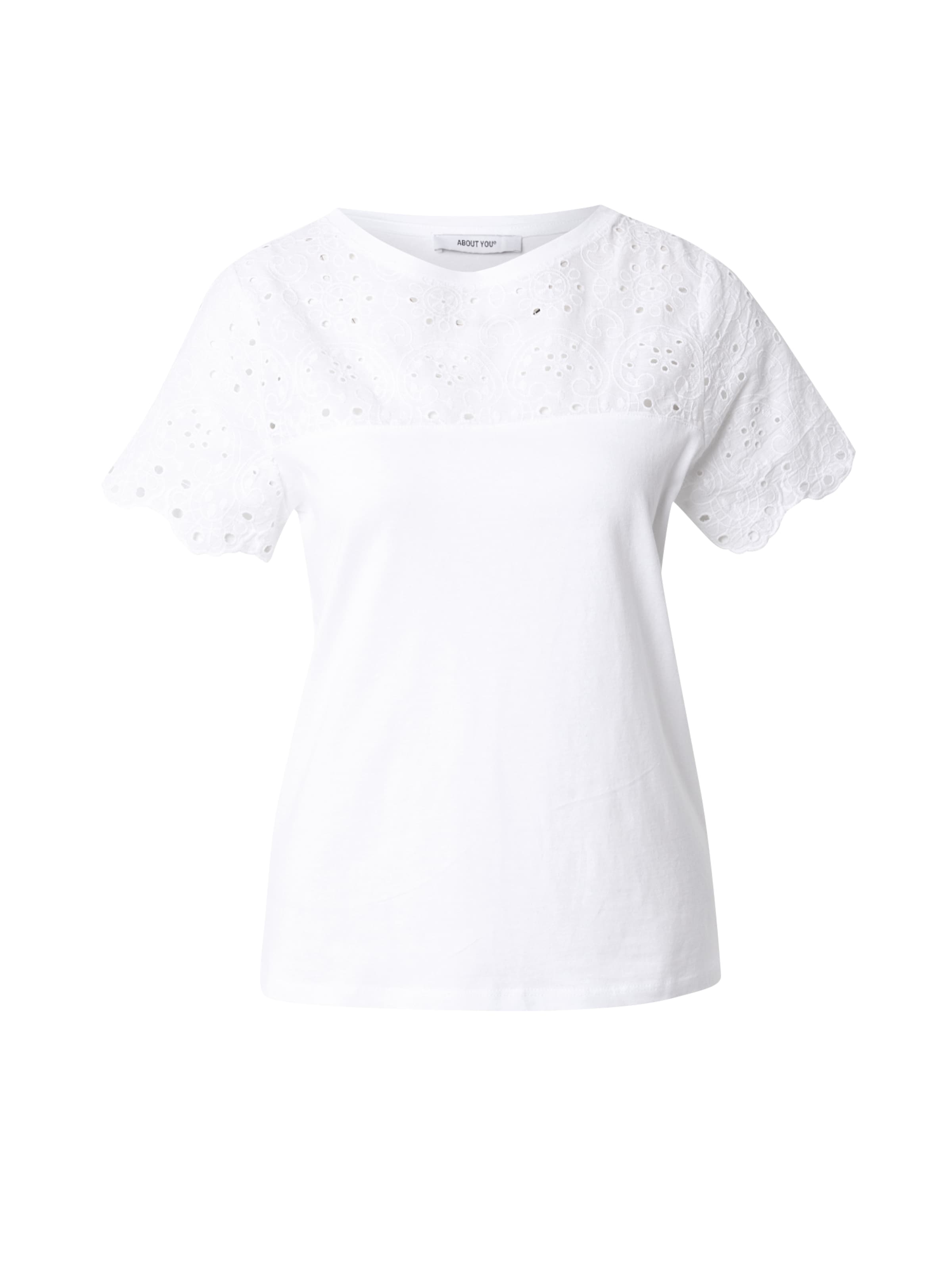 Tricou &#x27;Caro&#x27; de la ABOUT YOU pe alb: față