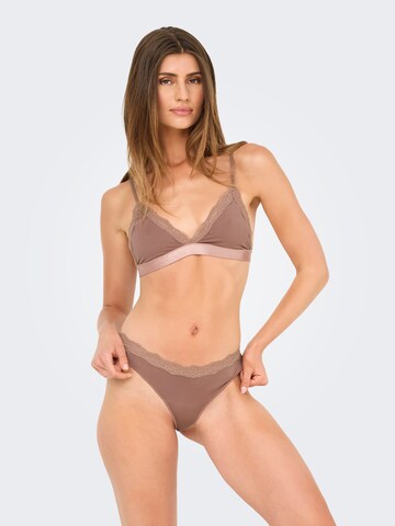 ONLY - Tanga 'ONLVICKY' en marrón: frente
