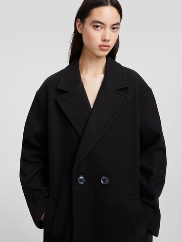 Bershka Between-seasons coat in Black