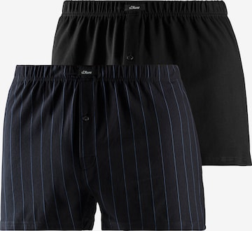 s.Oliver - Boxers em preto: frente