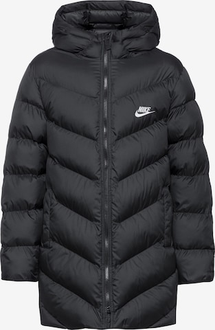 Nike Sportswear Pitkä takki 'All Day Play' värissä musta: etupuoli