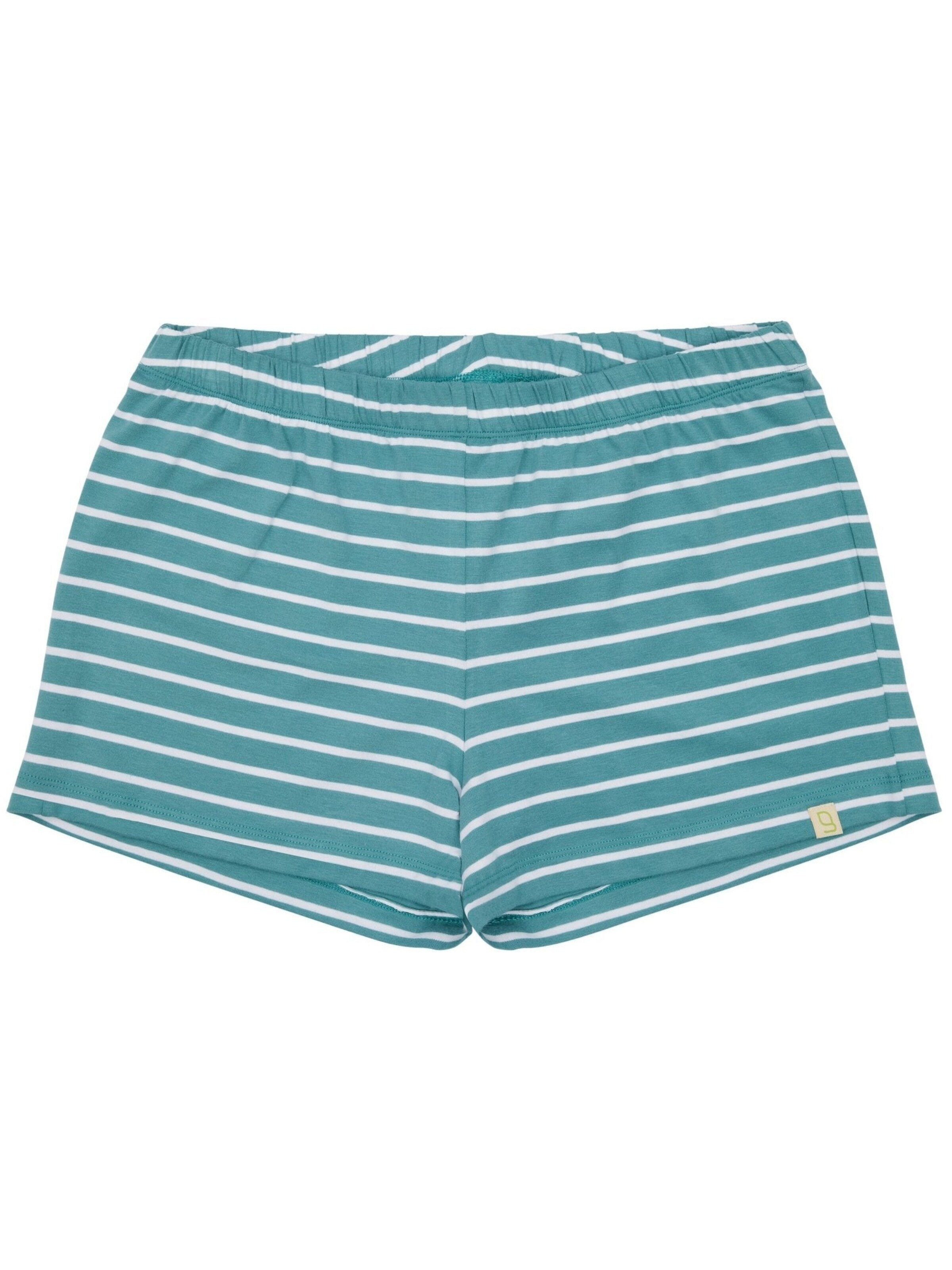 greenjama Short Pajama Set 'Jersey' in Green: front