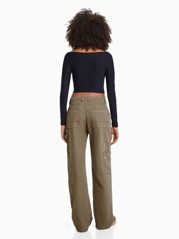 Bershka Loosefit Cargobroek in Beige