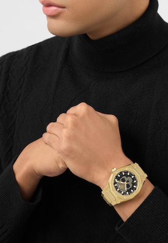 Montre à affichage analogique 'Deluxe' Philipp Plein Watches en or : devant