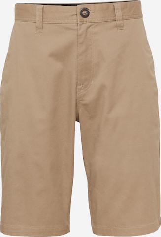 Pantalon chino Volcom en marron : devant