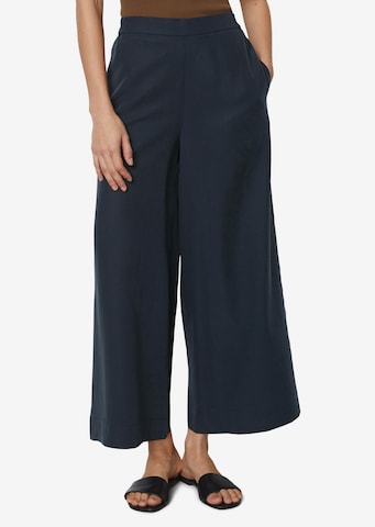 Marc O'Polo Wide leg Broek in Blauw: voorkant