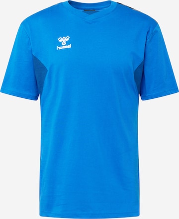 Hummel Λειτουργικό μπλουζάκι 'AUTHENTIC' σε μπλε: μπροστά