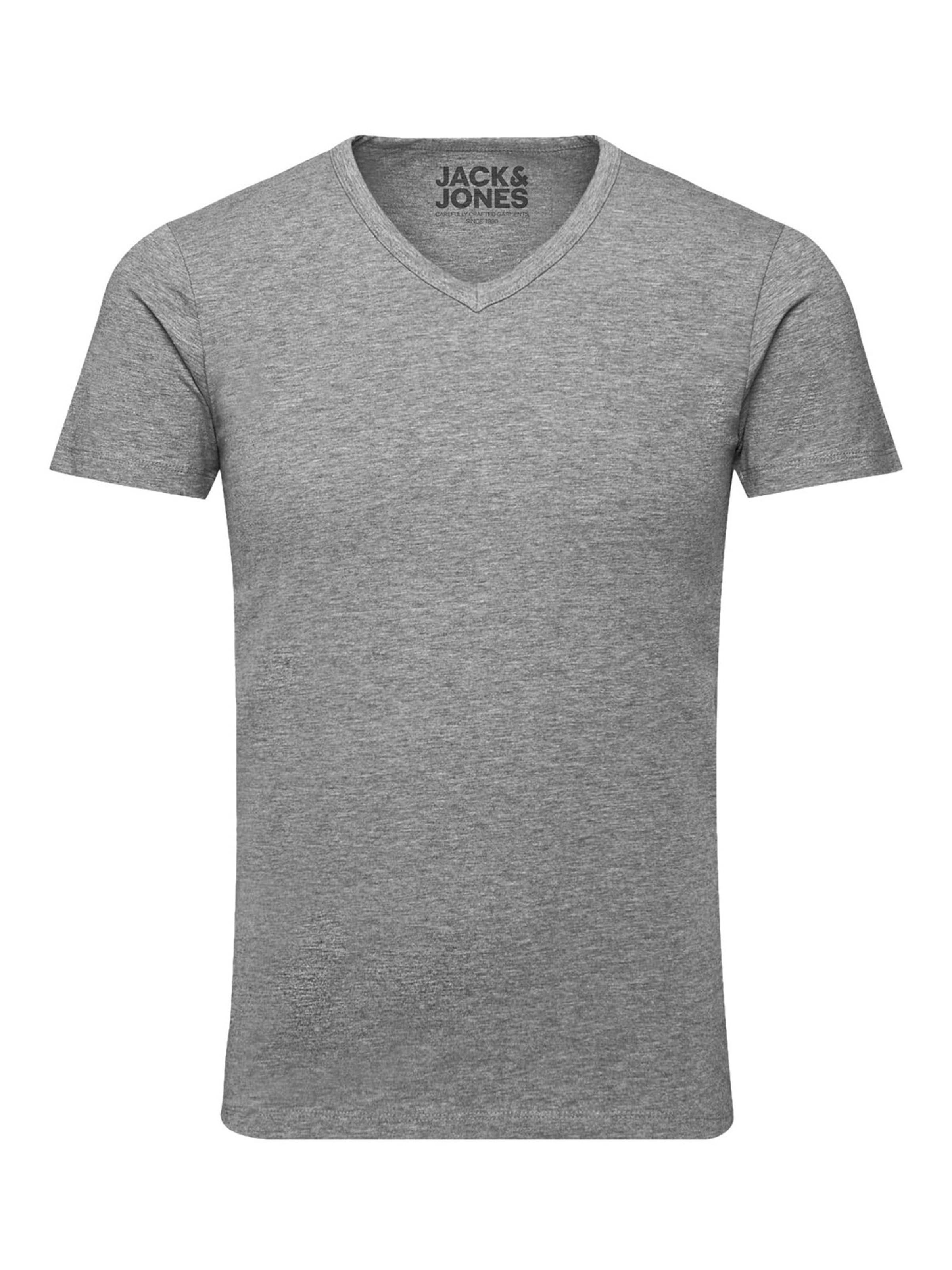 JACK & JONES Shirt 'JJV-Neck' in Grey