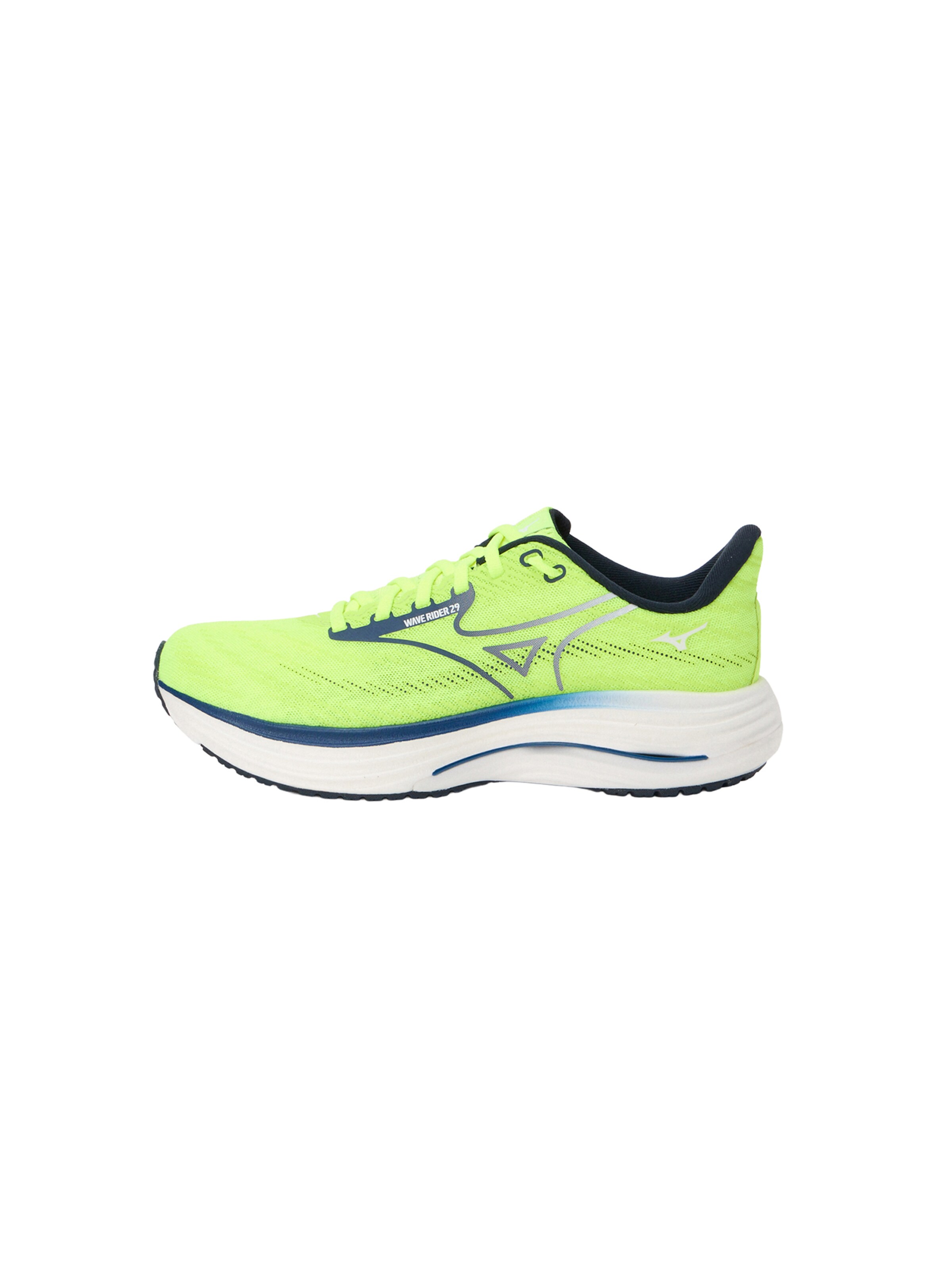 Chaussure de course 'WAVE RIDER' MIZUNO en jaune : devant