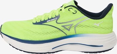 40,5-41 dydžio Bėgimo batai 'WAVE RIDER' iš MIZUNO, spalva – tamsiai mėlyna / žaliosios citrinos spalva / balta, Prekių apžvalga