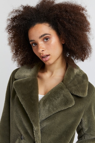 ICHI Winter Coat 'HAYA' in Green