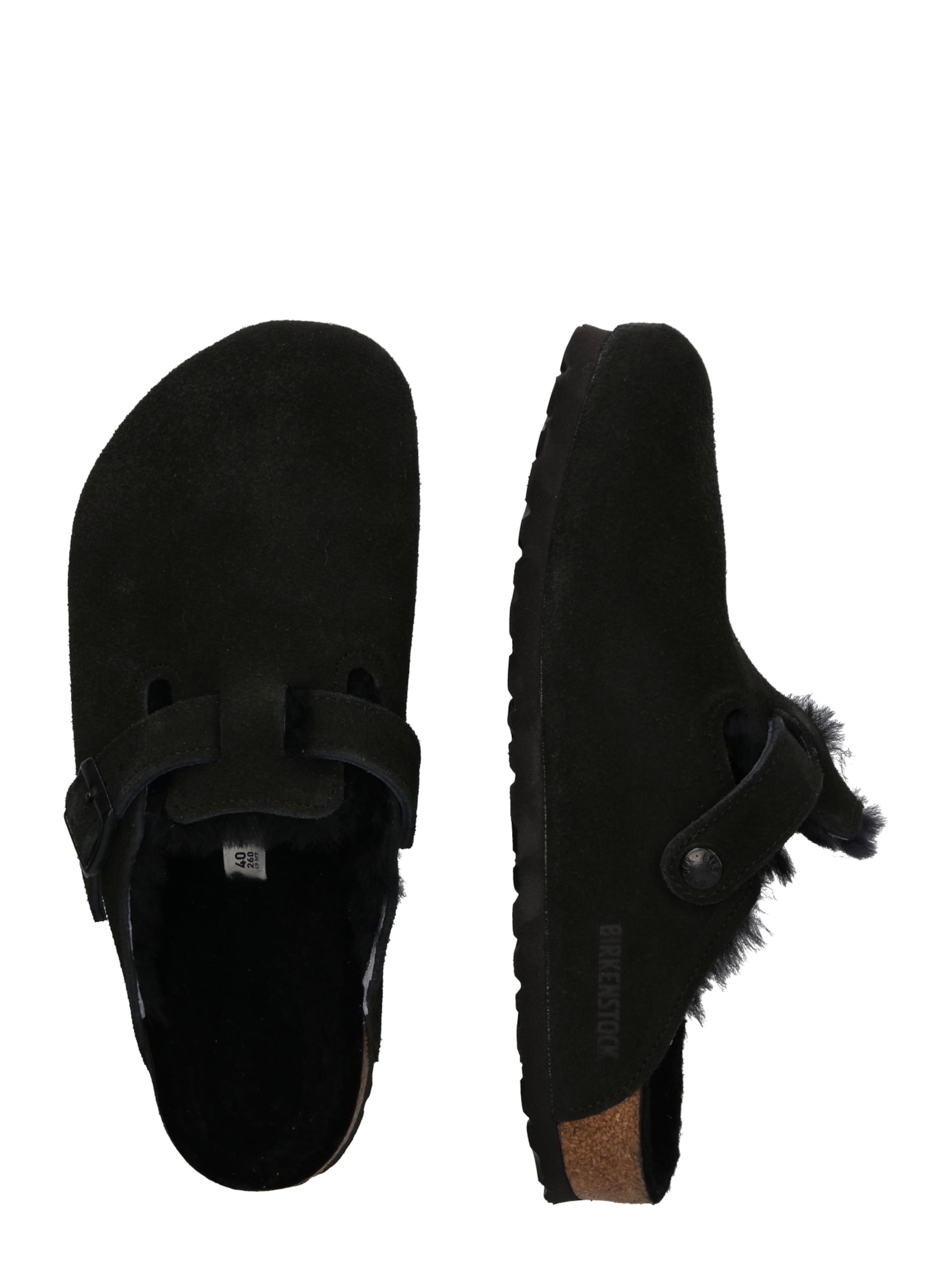 BIRKENSTOCK Pantolette 'Boston' i svart