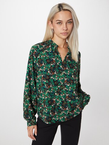 QS Blouse in Groen: voorkant