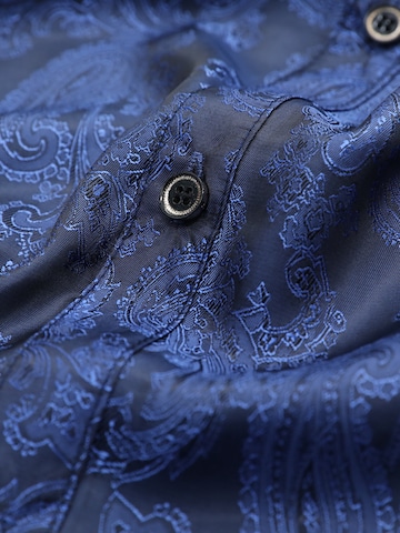 YOUTHUP Comfort fit Button Up Shirt 'Stick' in Blue