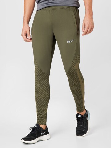 NIKE Regular Workout Pants 'Strike' in Green: front