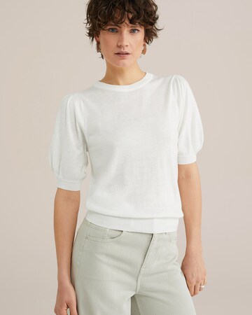 WE Fashion - Pullover em branco: frente