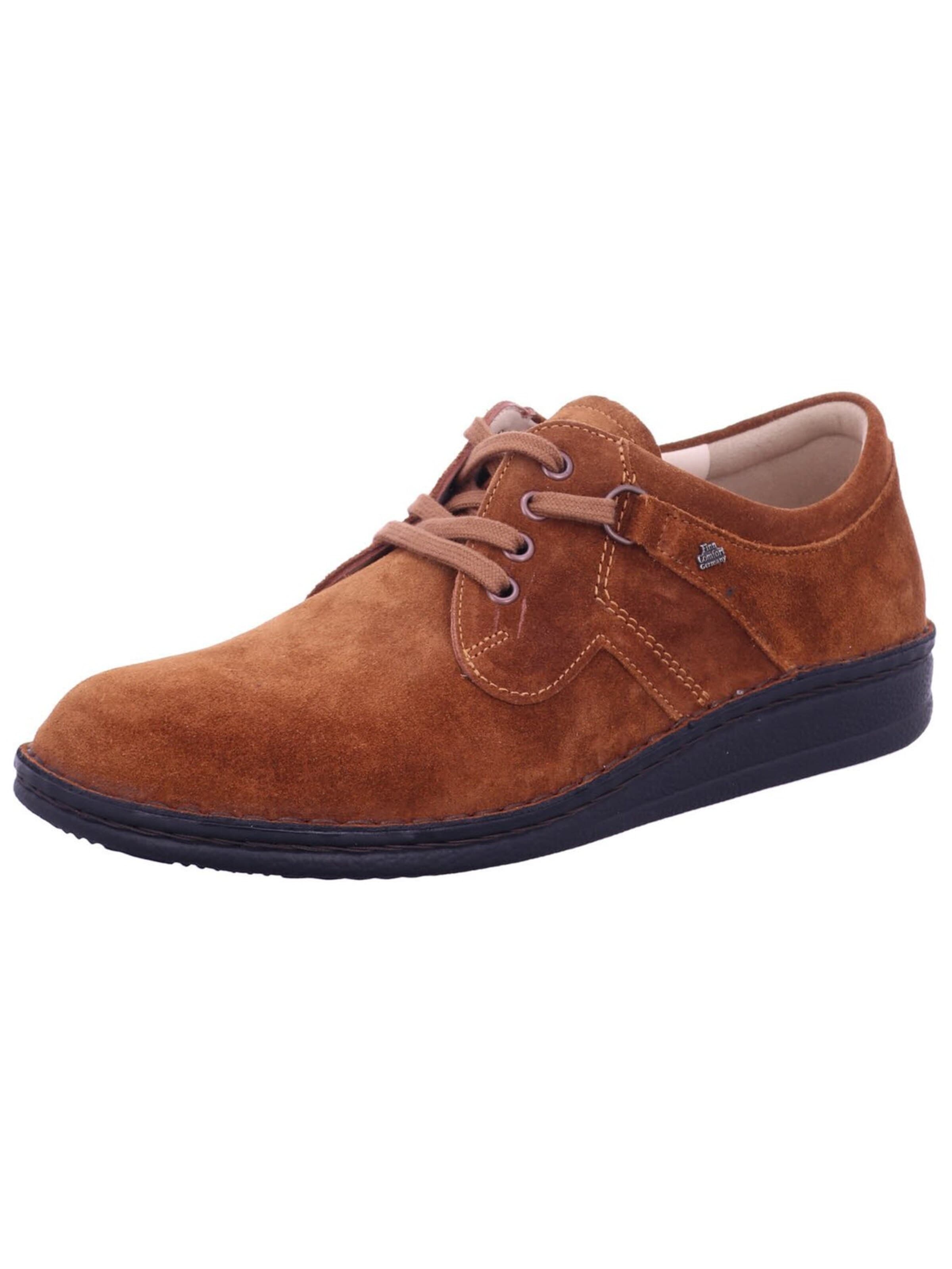 Finn Comfort Knytsko 'Schnürschuh Herren 01000 427457 Rauleder in braun' i brun: framsida