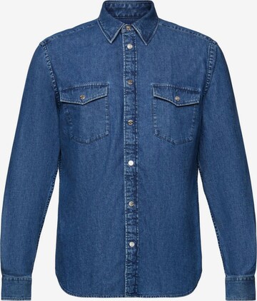 Coupe regular Chemise ESPRIT en bleu : devant