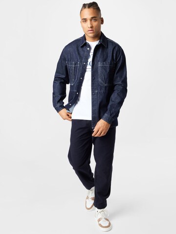 DIESEL Comfort fit Button Up Shirt 'HOR' in Blue