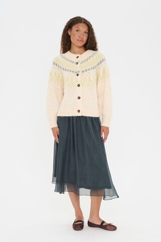 SAINT TROPEZ Strickjacke 'Megna' in Beige