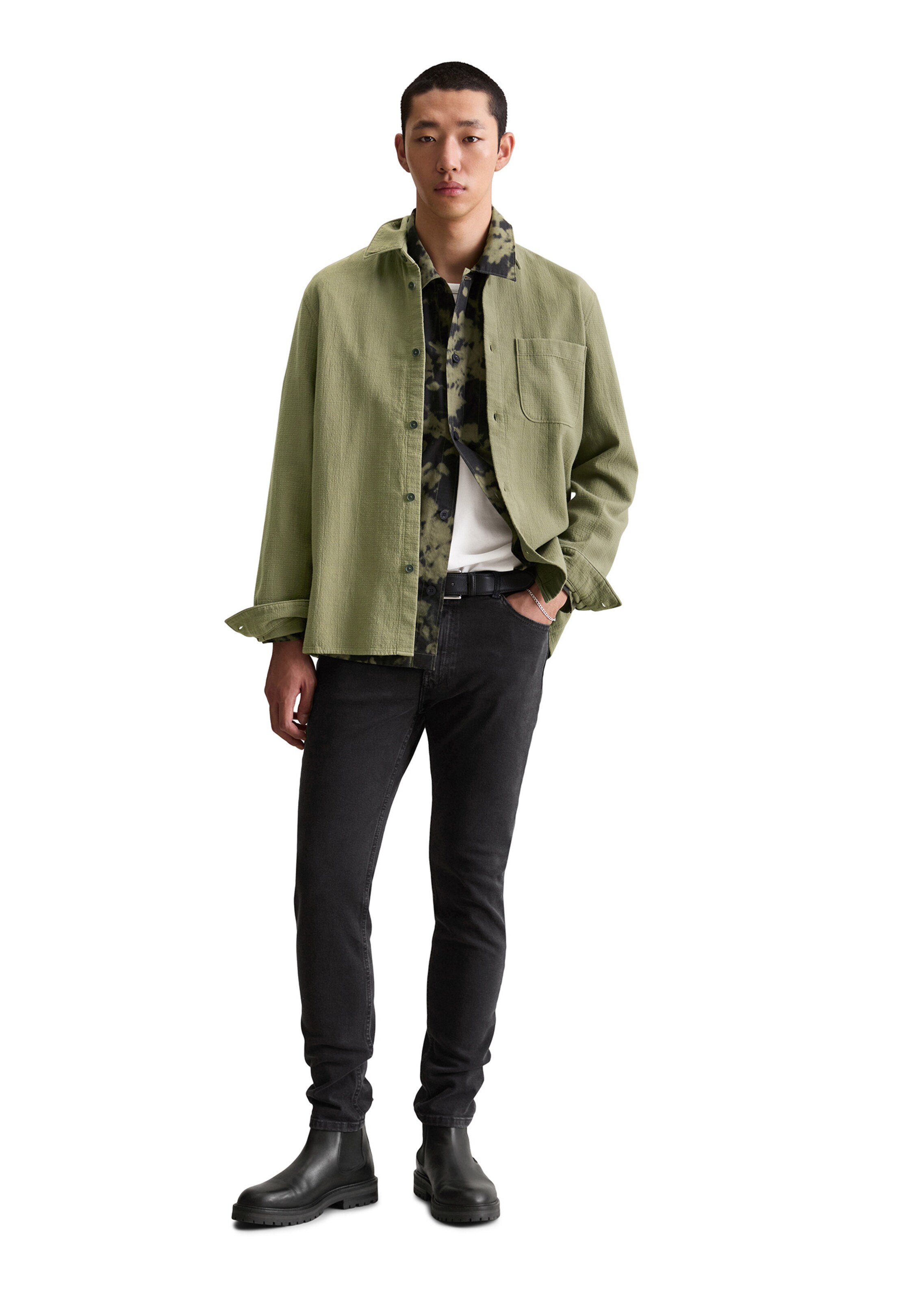 žalia Marc O'Polo DENIM Standartinis modelis Marškiniai