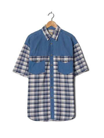 Fashion Report Button Up Shirt in XL in Blue: front